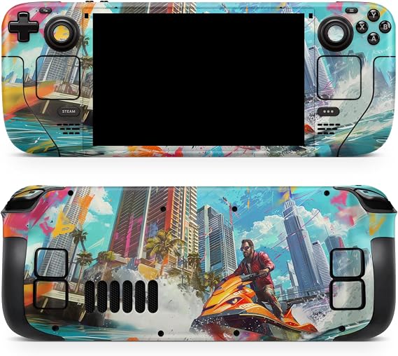 TACKY DESIGN Gaming Skin for Steam Deck Skin LCD Compatible with Steam Deck OLED Skin, Vivid Adventure Skin Premium 3M Vinyl Decal, Cute Full Wrap Colorful Cover