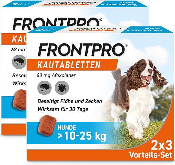 FRONTPRO Dog L Chewable Tablet Against Ticks and Fleas (Dogs 10 to 25 kg)