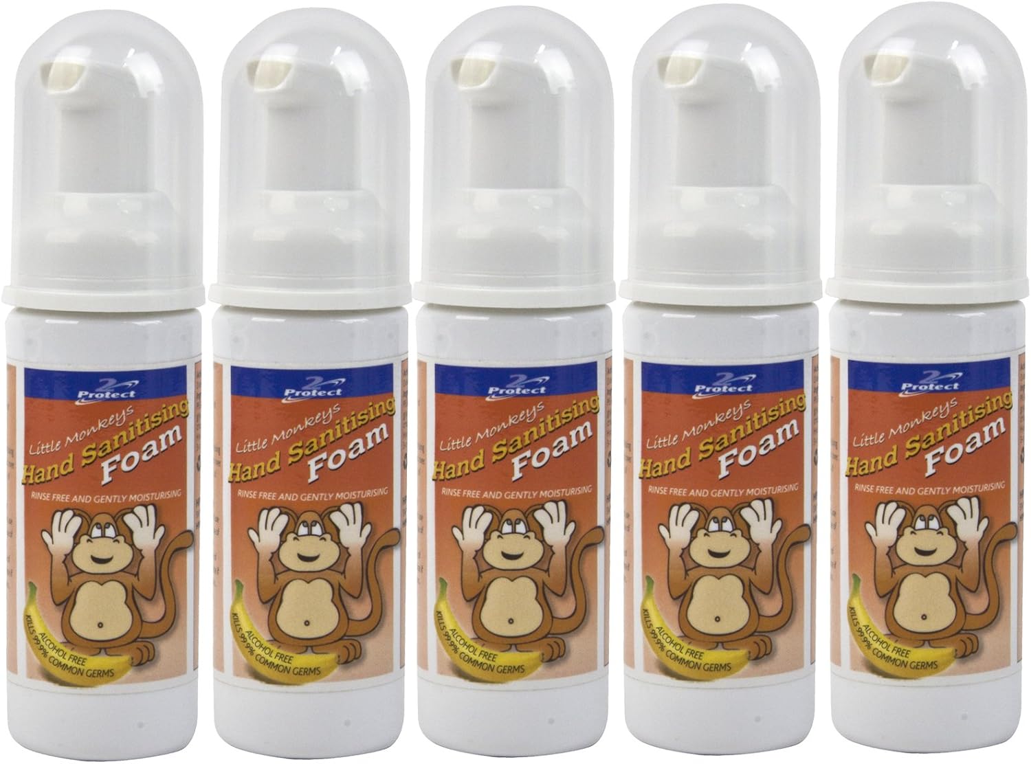 Ability Superstore 50 ml Foam Little Monkeys Hand Sanitiser - Pack of 5