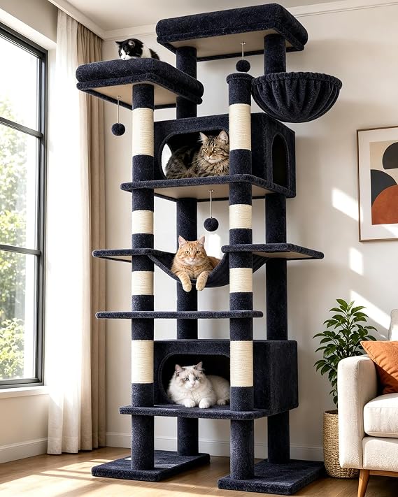 Globlazer F83B Tree Scratching Post for Large Cats XXL 213 cm Stable Indoor