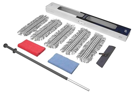 Vikan 990101 Microfiber Starter Kit, Grey, 1330 mm Length, 180 mm Width, 105 mm Height