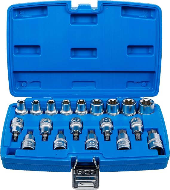 BGS 5100 | Bit Socket / Socket Set | 12.5 mm (1/2") Drive | E-Star / T-Star (for Torx) | 19 pcs.