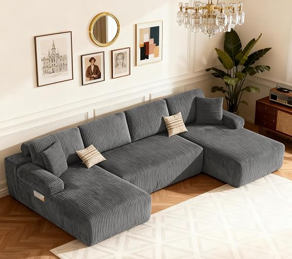 DURASPACE 320cm U Shaped Sofa Modular Convertible Boneless Couch