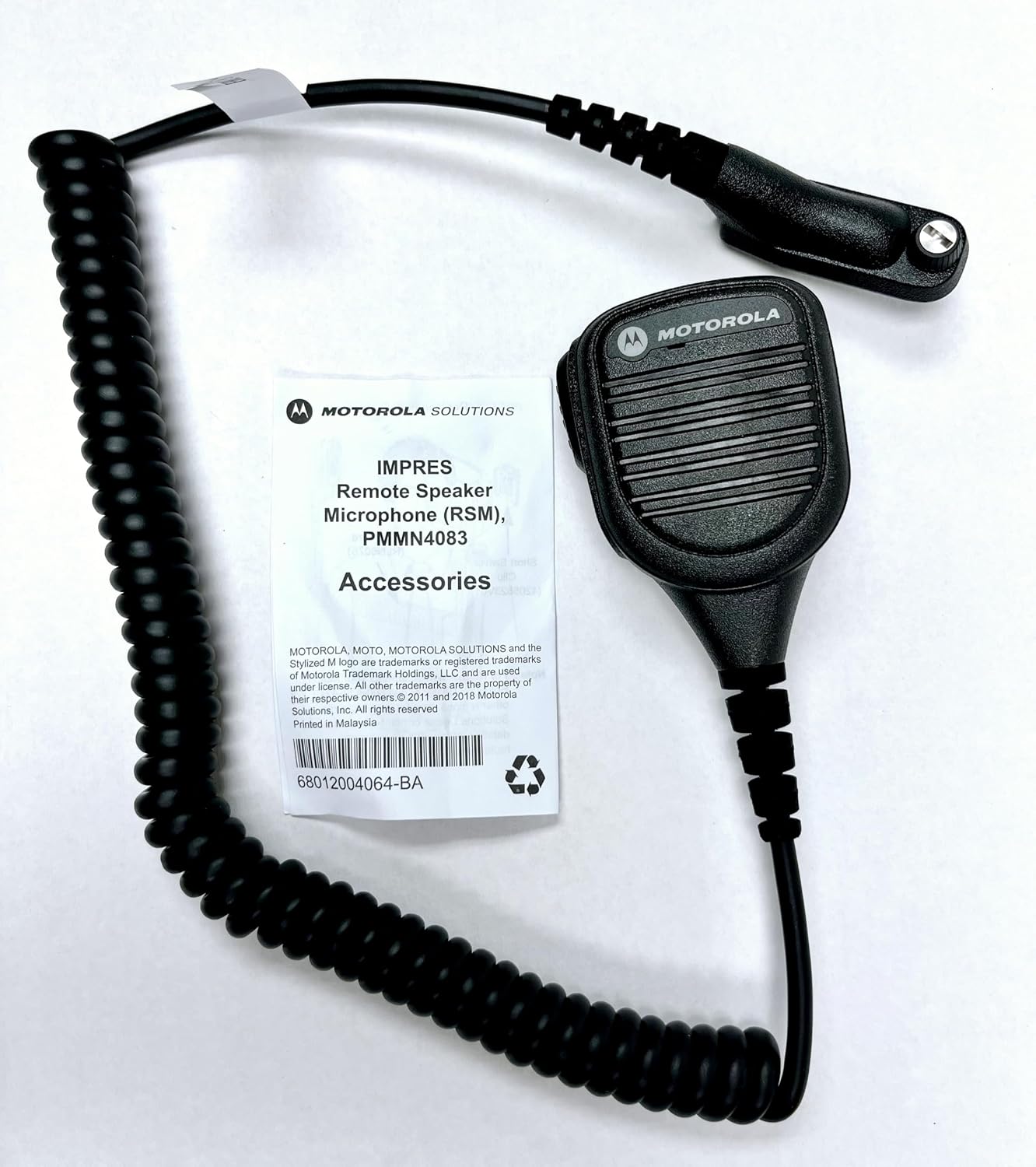 Motorola Solutions PMMN4083AL Heavy Duty Windporting Remote Speaker Microphone
