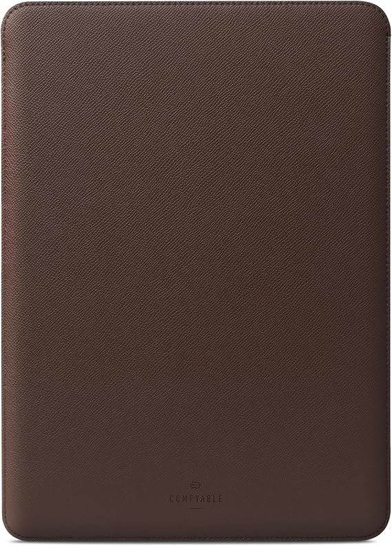Comfyable Laptop Sleeve Precisely Compatible with Mac Air M5 2026 A3449 M4 2025 A3240 M3 2024 A3113 M2 M1 & 13 Inch MacBook Pro/Neo A18 A3404, Faux Leather Cover Case, Coffee