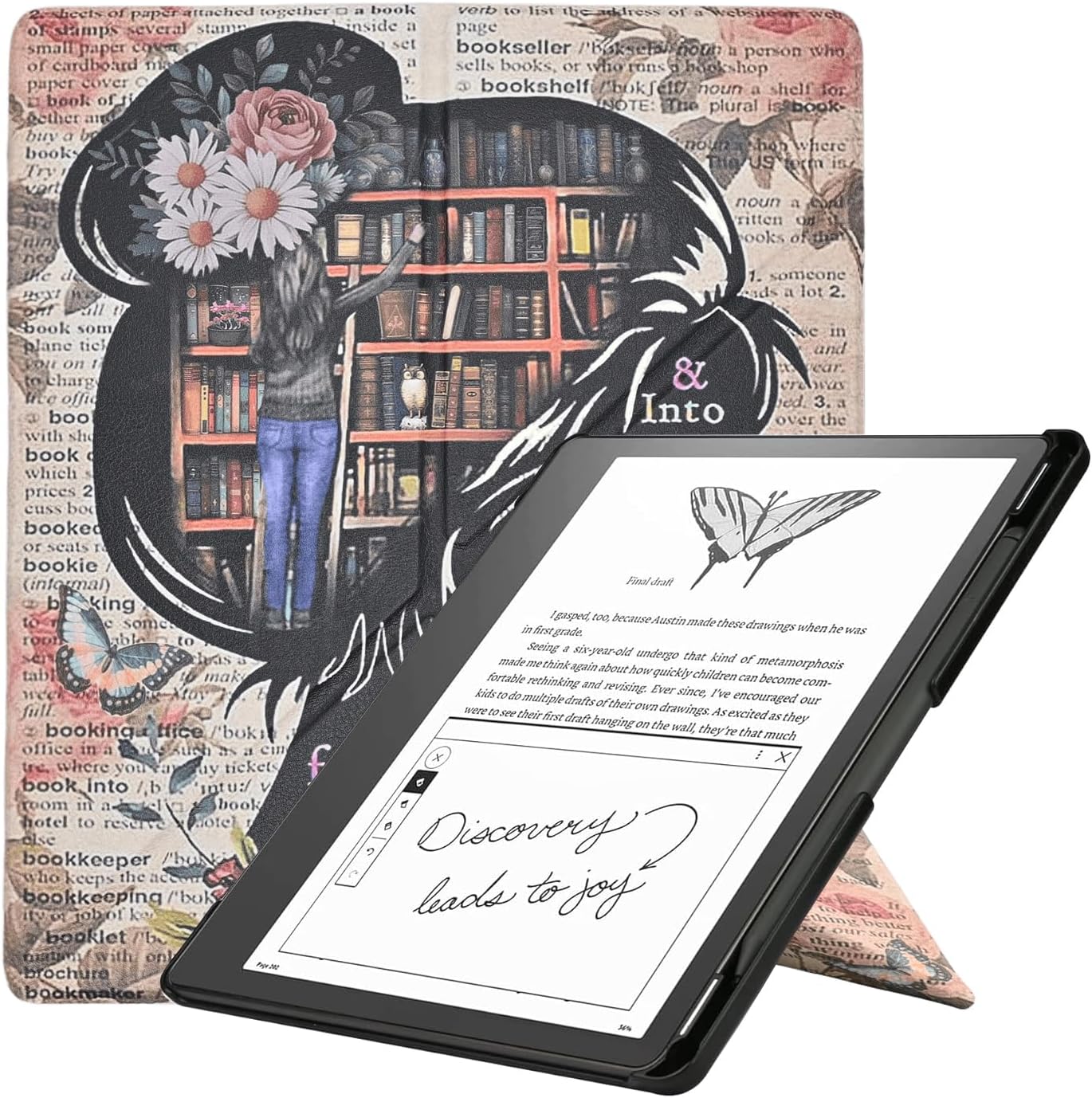 Slimshell Case for Kindle Scribe (2024/2022 Released), Book Lovers Gifts Premium Lightweight PU Leather Stand Cover with Auto Sleep/Wake for 10.2 inch Amazon Kindle Scribe 2024(1st Gen)/2022