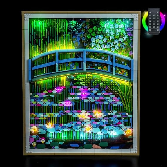 LocoLee RC Led Light Set Compatible with Lego 31220 Bridge over a Pond of Water Lilies Light Decoration Lighting Kit Compatible with Lego 31220 Building Blocks Model,Only Lights Set,No Model