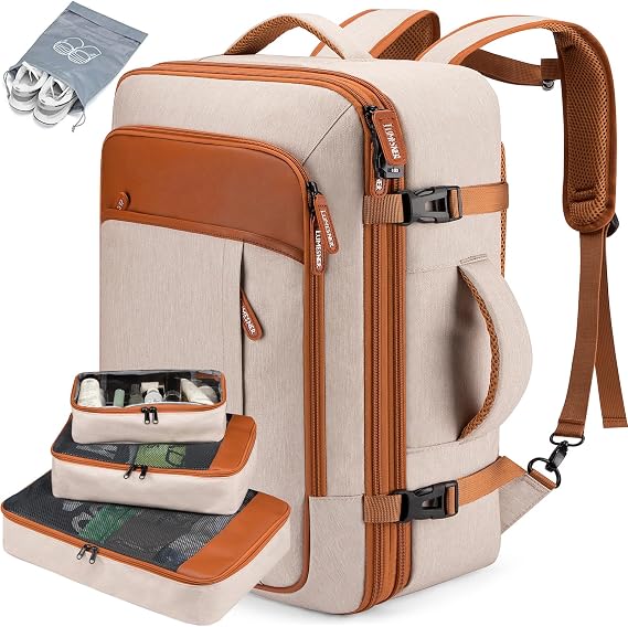 Lumesner Carry on Backpack, Extra Large 40L Flight Approved Travel Backpack for Men & Women,Expandable Large Suitcase Backpacks
