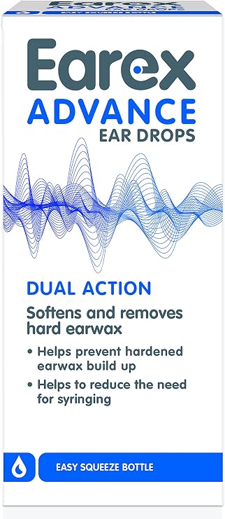 Earex Advance - Removes Hard Ear Wax- Prevent Ear Wax Build Up - 12ml