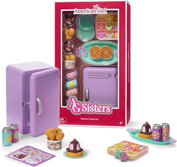 American Girl, AG Sisters Sleepover Snack Set, Doll Playset, Fits 14.5" Dolls, 17 Pieces, Ages 4+