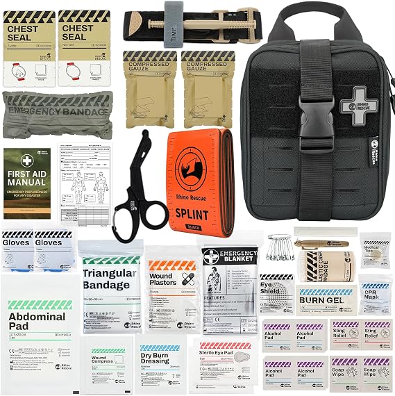 RHINO RESCUE IFAK, Tactical Emergency Trauma, Black Pro