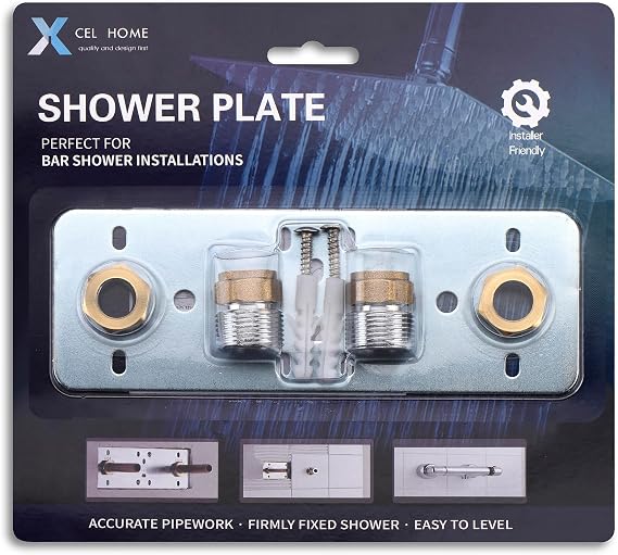 Easy Shower Fixing Plate System | Strong & Leak-Free Valve Connections | Compatible with Thermostatic Bar Mixers | Durable & Corrosion-Resistant