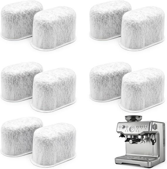 10 Pack Water Filter Inserts for Ninja Luxe Cafe Premier Espresso Machine