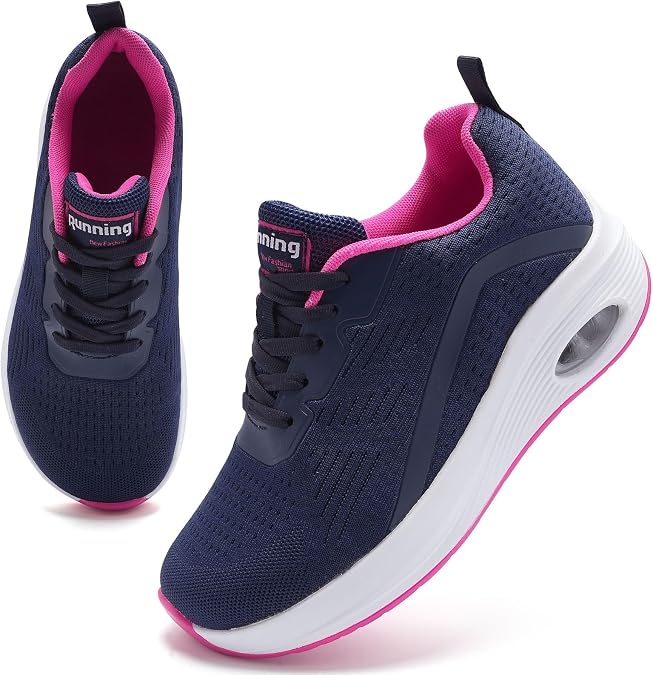Wide Fit Trainers for Women Arch Support Plantar Fasciitis Orthopedic Shoes Comfortable Mesh Breathable Sneakers