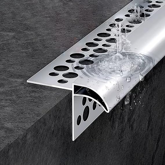 Eagle's Beak Drip Strip for Gutters - Aluminum Trim Molding for Eaves Window & Wall Protection Outdoor Drip Line Edge (1m/3.3ft) - & Weather-Resistant