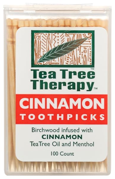 Tea Tree Therapy Toothpicks, Cinnamon, 100 Count