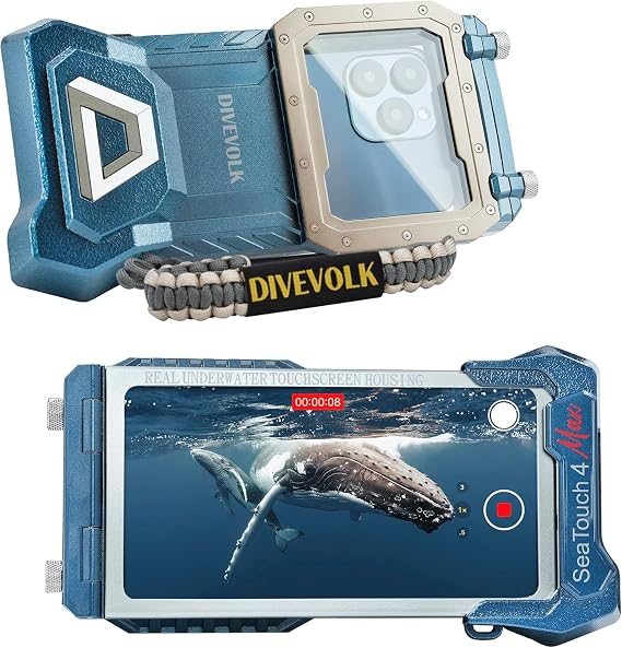 DIVEVOLK Diving Phone Case for iPhone 12/13/14/15 Pro/Max Blue