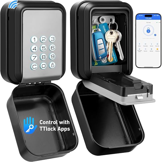 Key Lock Box Smart Bluetooth Key Storage Lock Box Control with App