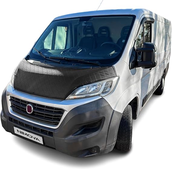 Front Diamond Effect Black Full Bonnet Bra Cover Protector Guard For Fiat Ducato Peugeot Boxer Citroen Relay 2014-2022 Models