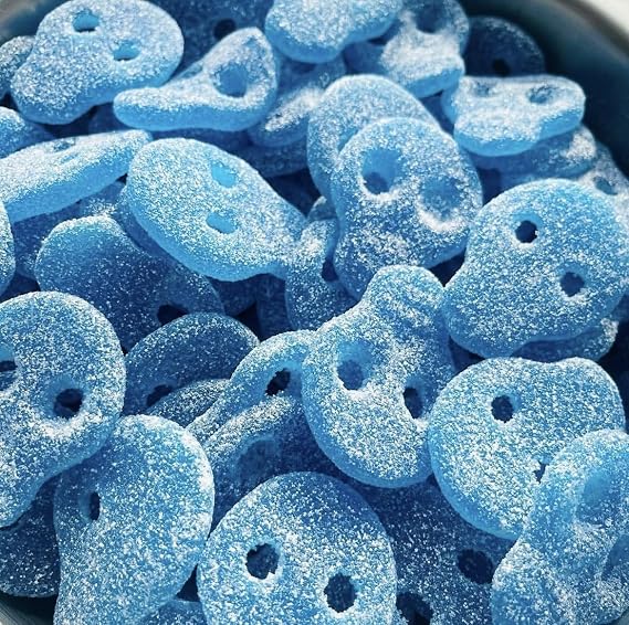 SOUR Blue Raspberry Skulls (V) (H) 1.5KG
