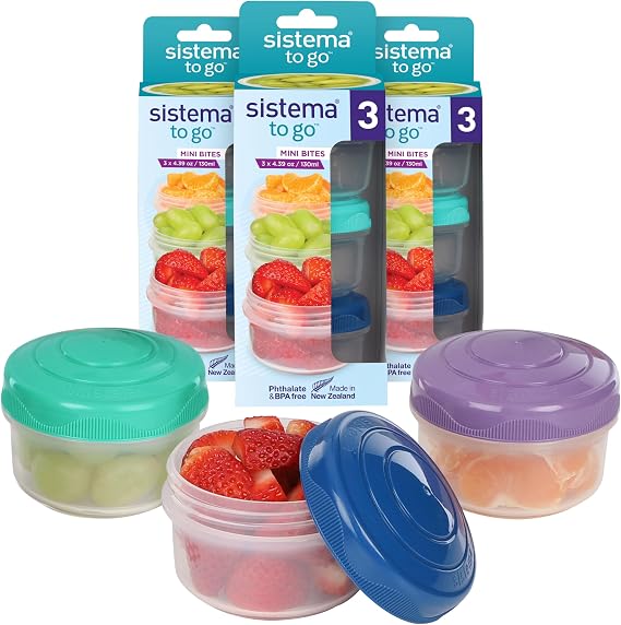 Sistema Snack Pots Mini Bites TO GO | 130ml | Stackable Snack Containers