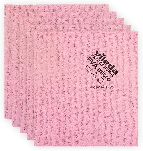 Vileda Professional PVA Microfiber Cloth Red Professional