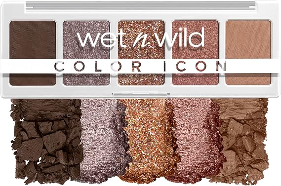 wet n wild Renk Simgesi Göz Farı Makyajı 5 Pan Paleti, Mat, Pırıltı, Metalik, Uzun Aşınma, Zengin Tereyağlı Pigment, Zulüm Ücretsiz - Pembe Camo-flaunt