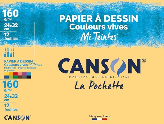 CANSON MiTeintes Drawing Paper 320 x 240 MM farbig