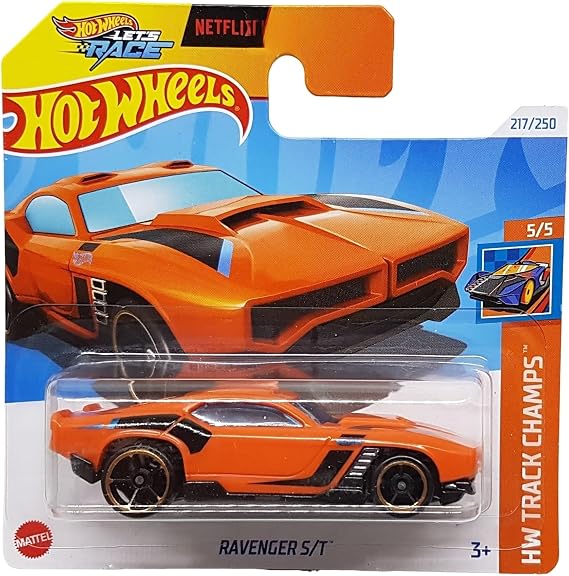 Hot Wheels - Ravenger S/T - HW Track Champs 5/5 - HRY81 - Short Card - Netflix Let's Race - Mattel 2024 - 1:64