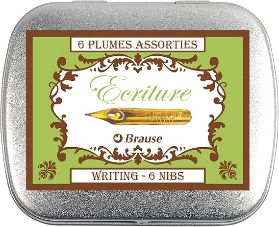 21002B - Pack of 6 metal writing nibs (2 nibs x Cito-fein + Rose + Sténo)