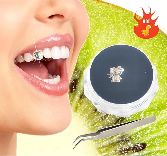 Tooth gems White Silver Teeth Jewelry Kitty Tooth gem Supplies DIY Tooth Gem Professional Starter Kit Teeth Grillz Jewelry