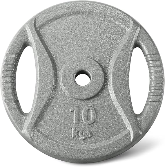 Amazon Basics 2.5 cm Grip Weight Plates, Charcoal
