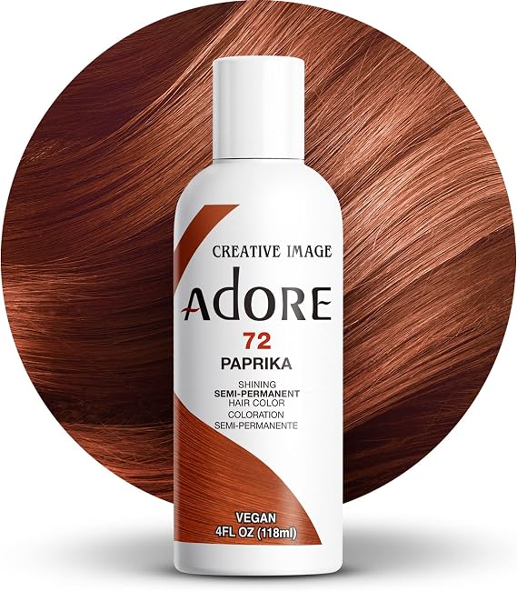 Adore Shining Semi Permanent Hair Colour 72 Paprika – Vibrant Warm Red Hair Dye