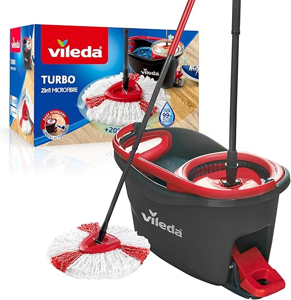 Vileda Turbo 2in1 Spin Mop & Bucket Set