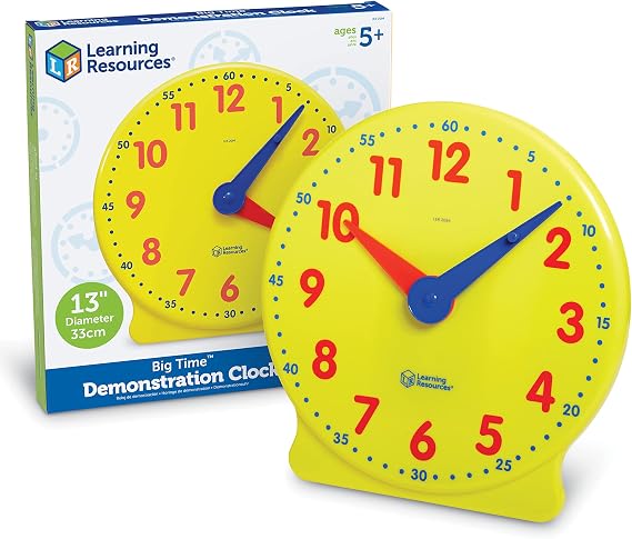 Learning Resources Big Time Learning 12-Hour Demonstration Clock