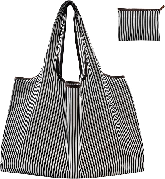 Large Foldable Shopping Bag Fabric Reusable Reusable Bag Foldable Bag Lightweight Quick-Drying for Shopping Travel Trip 56 x 67 cm