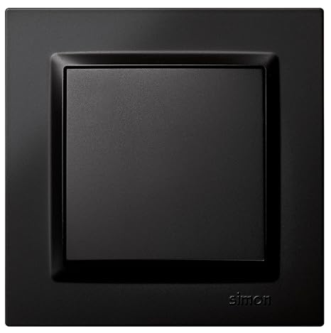 Simon 10 Cross Switch 230v Wall Switch Black