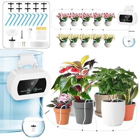 Forever Speed Indoor Automatic Watering System for Pot Plants,Plant Drip Irrigation Kit,Drip Irrigation System Indoor,Self Watering System,Plant Irrigation System with 300 Irrigation Modes