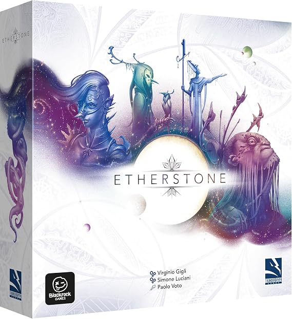Etherstone - Strategic & Scalable Board Game | 2 to 4 Players | Ages 14+ | Card Combos, Dice & Resource Management | Blackrock Games