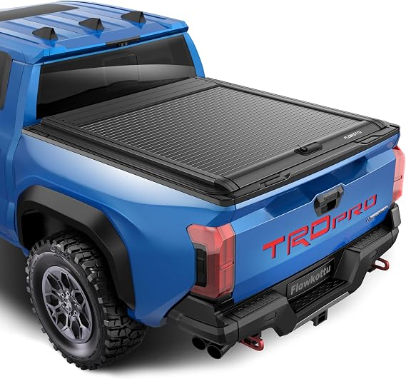 Flowkottu Retractable Hard Tonneau Cover Fits 2016-2025 Toyota Tacoma 5 Ft Truck Bed w/OE Track System (60"-61") (2024-2025)