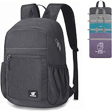 SKYSPER Small Anti Theft Hiking Backpack, 20L RFID Packable Travel Daypack. Lightweight Foldable Rucksack for Walking Daytrip