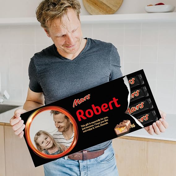 Mega Mars Personalised Chocolate Bar - Customise your Giant Milk Chocolate Gift Box, Gift for Women, Gift for Men (XXL Mars)