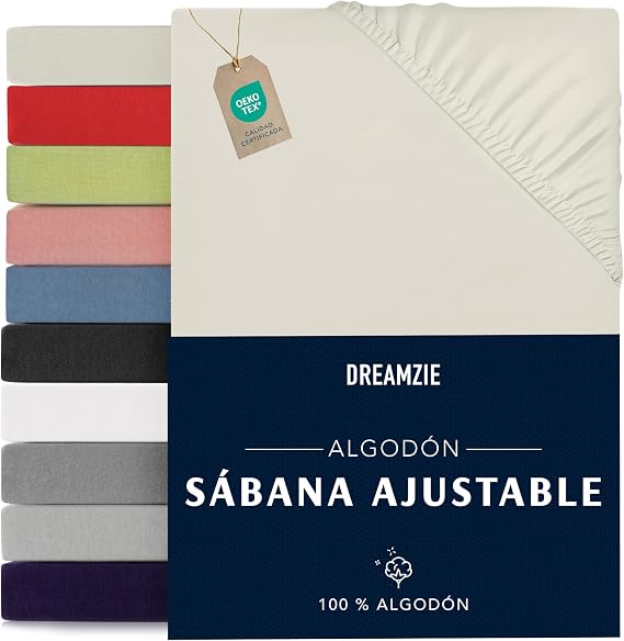 Dreamzie - Fitted sheets - 16 x 200 cm - 100% cotton jersey