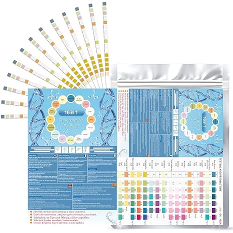 50 Pack PH Test Strips, 16-in-1 Water Testing Kit for Home & Travelers