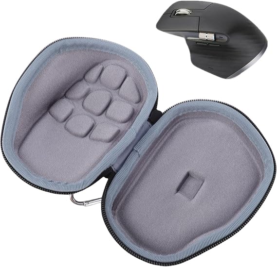 Hard Shell Case compatible with MX MASTER 4 & 3S - Shockproof EVA Durable Mouse Storage Organizer, Stylish Black Cover for Wireless Mouse