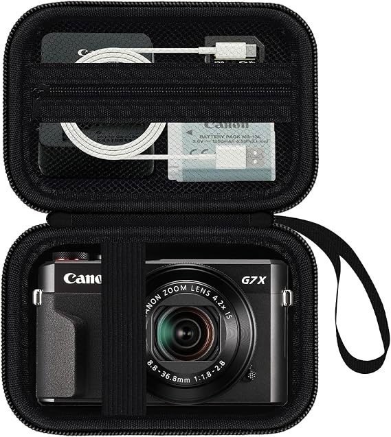 Digital Camera Case for Canon PowerShot G7 X Mark II/G7X Mark III/G9 X Mark II Digital Camera Protective Case Cover 4K Digital Camera Hard Travel Storage Bag Pouch