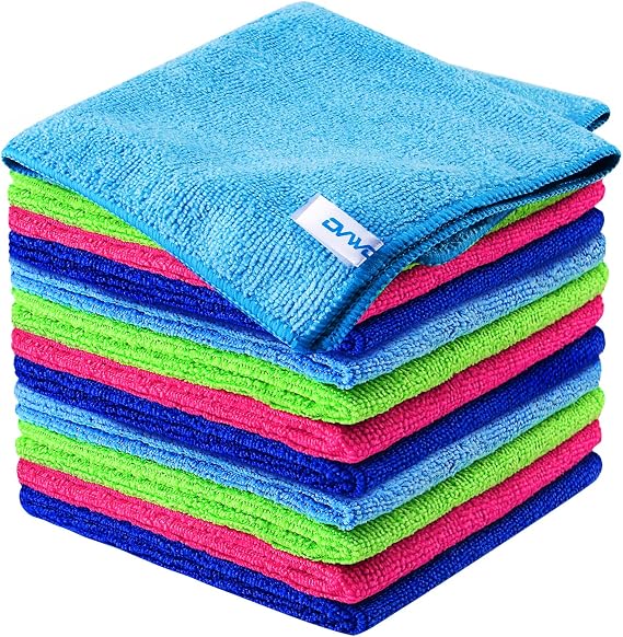 12 Pieces Microfibre Cleaning Cloths Premium Kitchen Towels, 293 GSM
