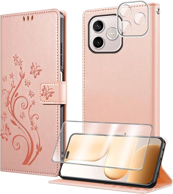 for Honor 600 Lite 5G Phone Case Wallet, Pink