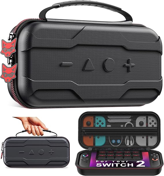 HASACOOL Carry Case for Nintendo Switch 2 Console(2025),Portable Travel Case,Protective Hard Shell Case with Storage for Console, Joy Cons, 20 Game Cards, Switch 2 Storage Bag Accessories