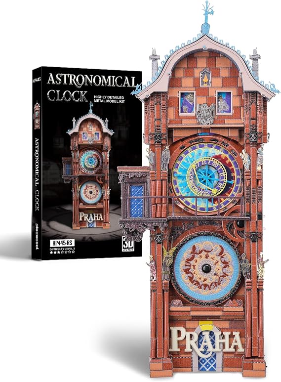 Piececool 3Dメタルパズル 天文時計 メタルモデルキット 大人用 DIY 建築 組み立てキット 家族の時間 ホームデコレーション 最高のギフト